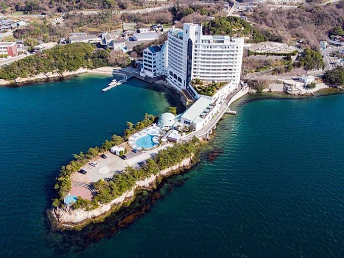 しょうどしま温泉 ベイリゾートホテル小豆島 全景空撮画像